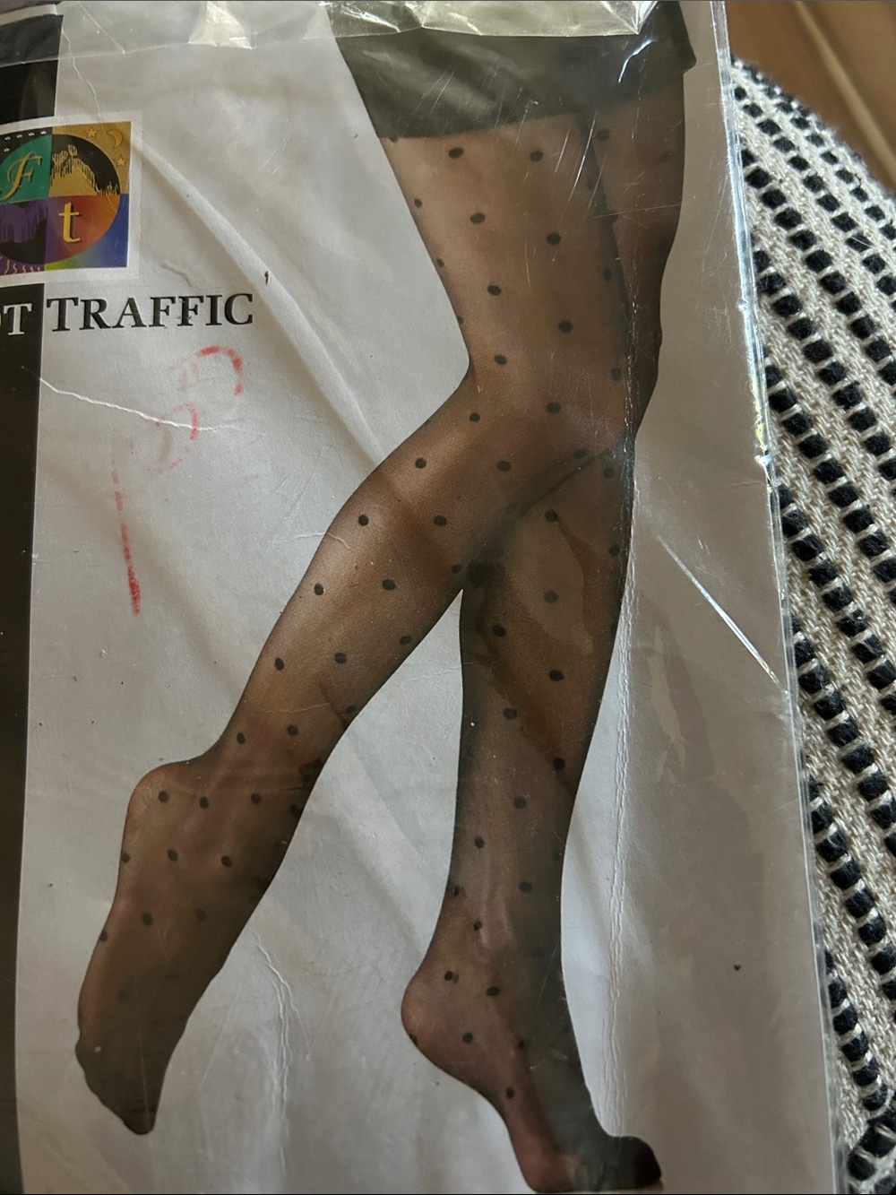 Foot Traffic Black Polka Dot Sheer Tights